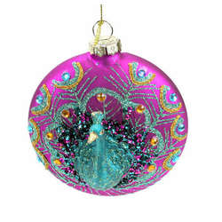 Item 844073 Disc Shape Peacock Ornament