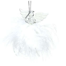 Item 844092 Clear Feathery Angel Ornament