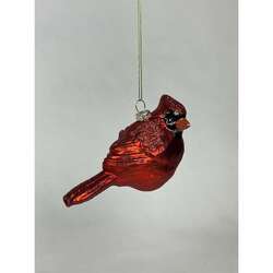 Thumbnail Glass Red Bird Ornament