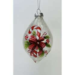 Item 844131 Glass Candy Cane Finial Ornament