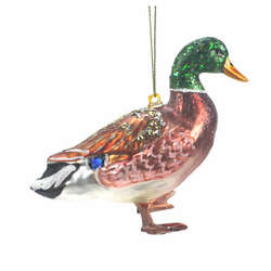 Item 862001 thumbnail Mallard Duck Glass Ornament
