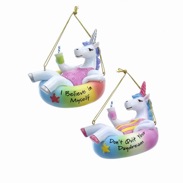 Item 100096 Unicorn On Floatie Ornament