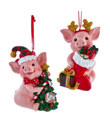 Item 100115 Christmas Pig Ornament
