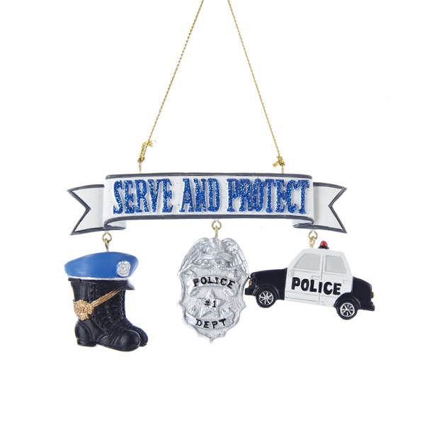Item 100203 Serve and Protect Police Ornament