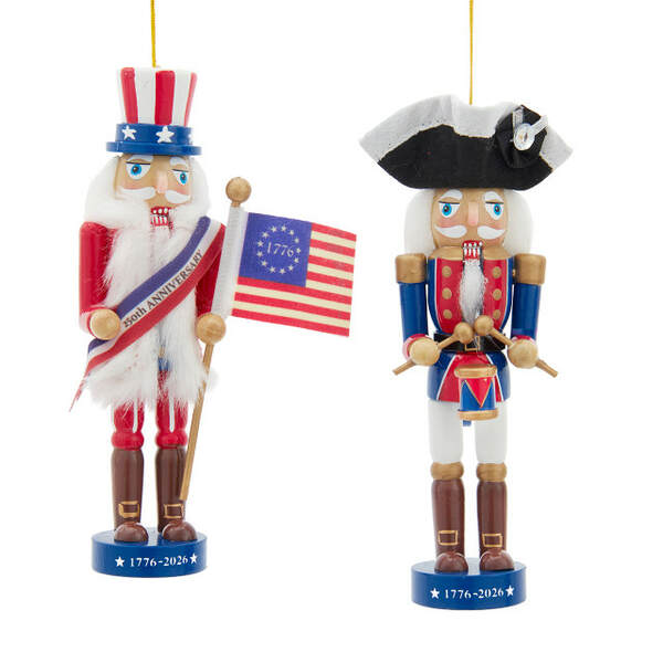Item 100241 America 250th Patriotic Nutcracker Ornament