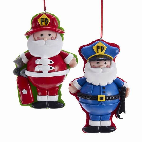 Item 100259 Santa Fireman/Policeman Ornament