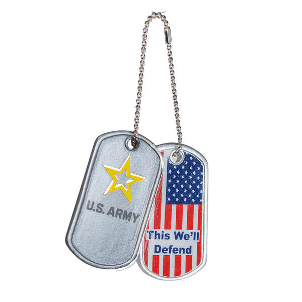 Item 100266 Army This We Will Defend Dog Tags Ornament
