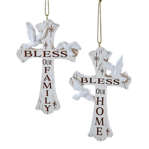Item 100273 Bless Cross Ornament