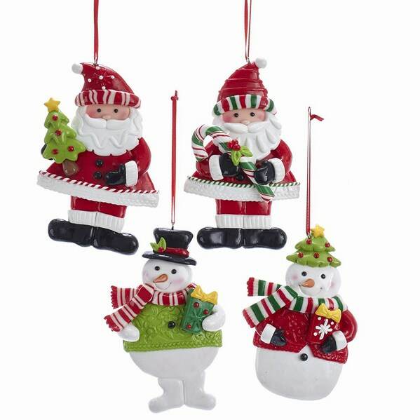 Item 100284 Santa/Snowman Ornament