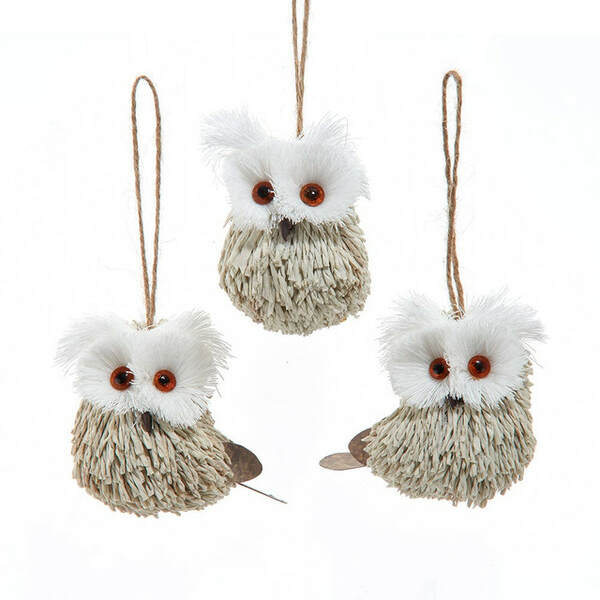 Item 100328 Cream Owl Ornament