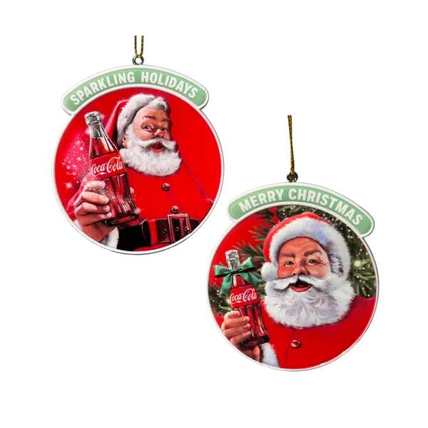 Item 100339 Santa Coca-Cola Printed Ornament