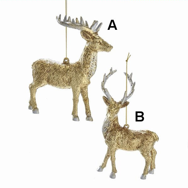 Item 100342 Gold/Silver Deer Ornament