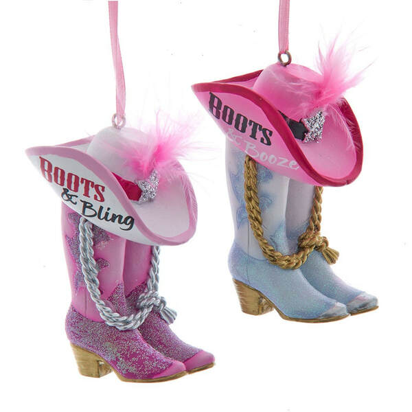 Item 100485 Boot With Hat Ornament