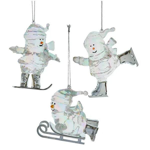 Item 100614 Opalescent Snowman Ornament