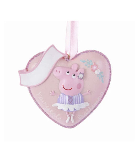 Item 100677 Personalizable Peppa Pig Heart Ornament