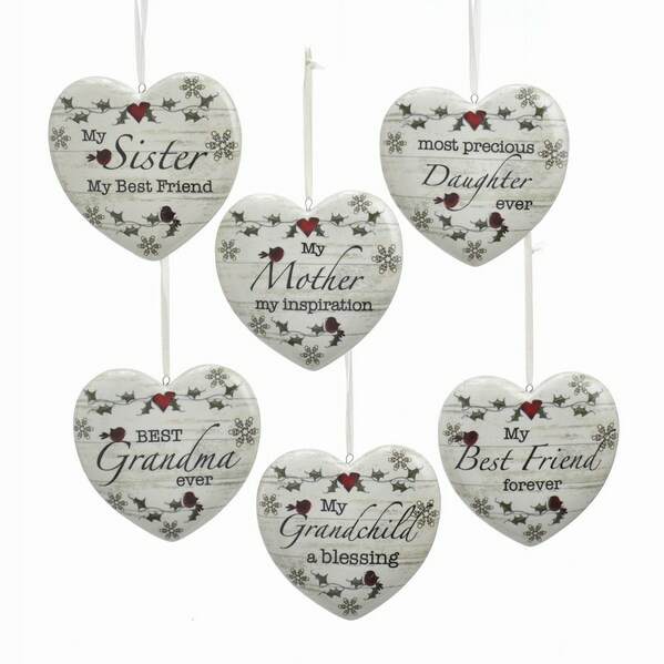 Item 100763 Heart With Sentiment Ornament