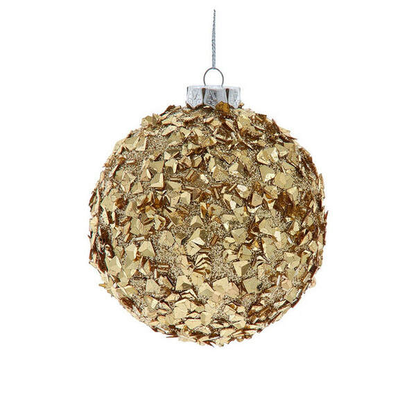 Item 100782 Gold Glitter Ball Ornament
