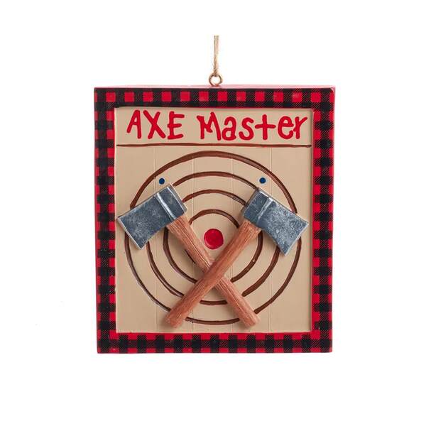 Item 100840 Lodge Axe Master Sign Ornament