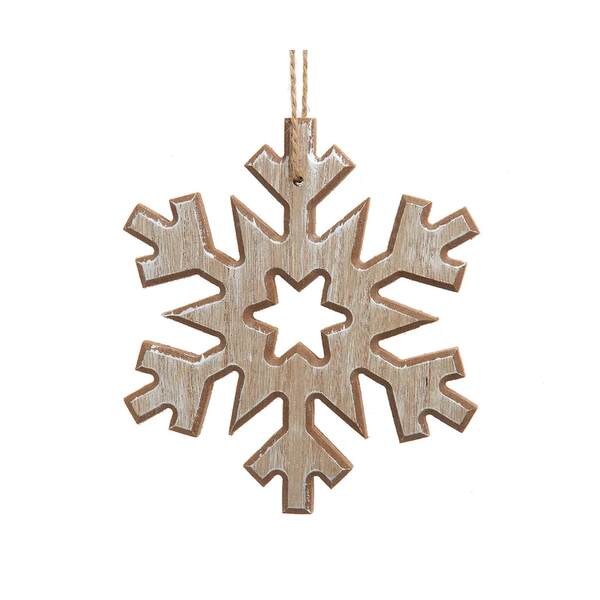 Item 100861 Wooden Snowflake Ornament