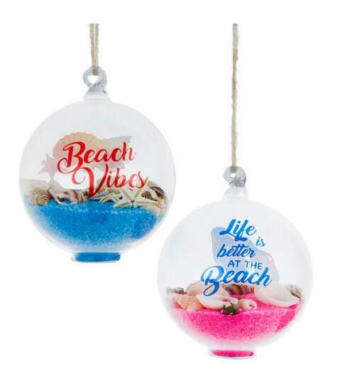 Item 100944 Glass Beach Sand Ball Ornament