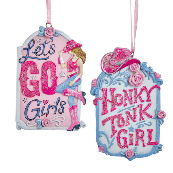 Item 100952 Honky Tonk Girl Sign Ornament
