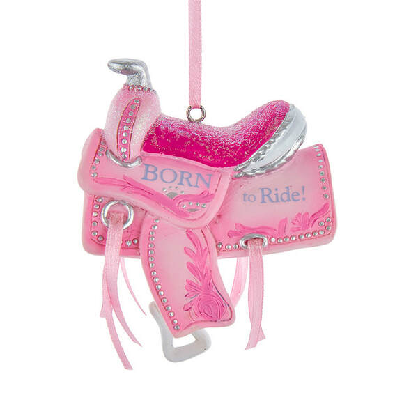 Item 100953 Born To Ride Saddle Ornament