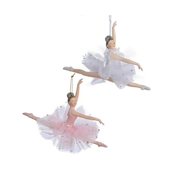 Item 100963 White/Pink Ballerina Ornament