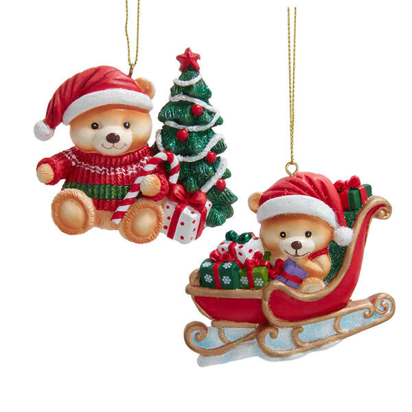 Item 100968 Bear Tree/Sleigh Ornament