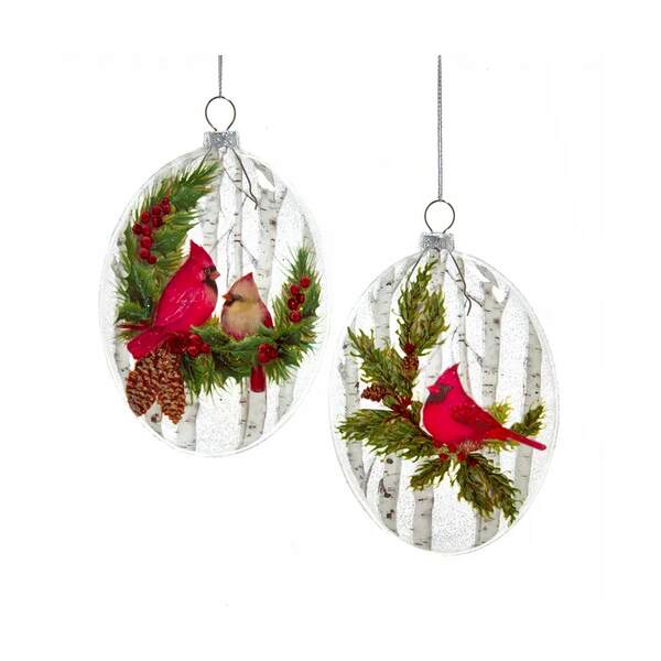 Item 100979 Glass Cardinal Ornament