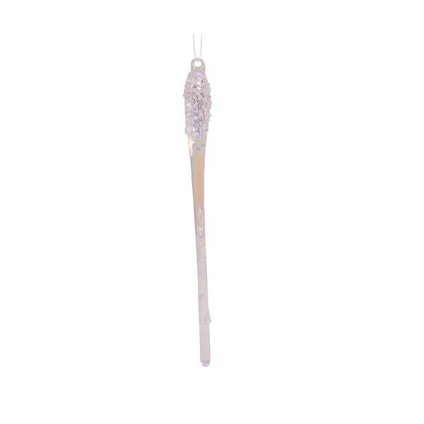 Item 100992 Glass Iridescent Icicle Ornament