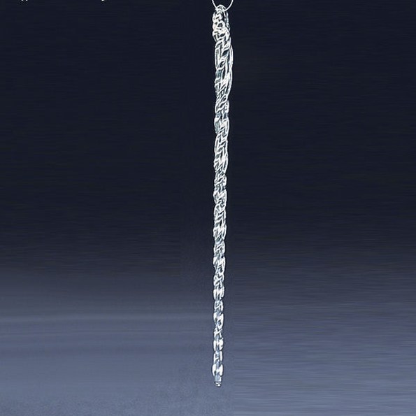 Item 101040 Set of 12 Clear Icicle Ornaments