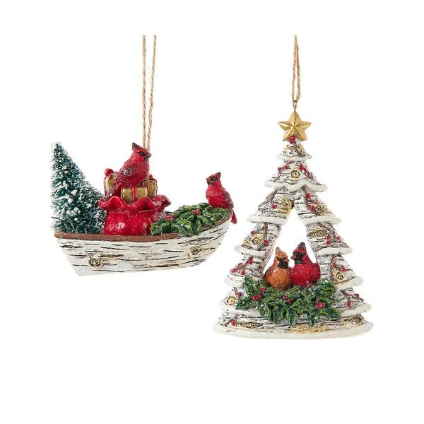 Item 101203 Cardinal On Boat/Tree Ornament