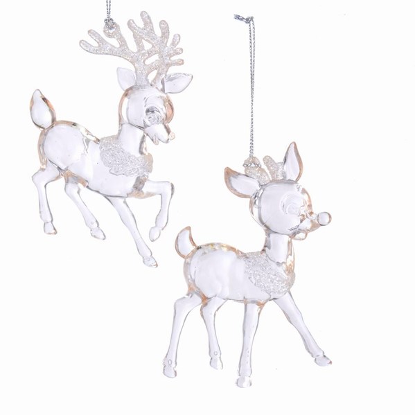 Pink Retro Baby Deer With Glitter Ornament - Item 101255 | The ...