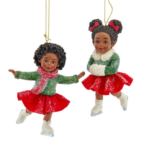 Item 101322 Black Skating Girl Ornament