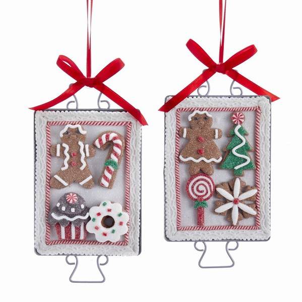Item 101331 Gingerbread Cookies On Baking Tray Ornament