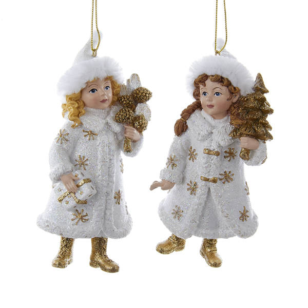 Item 101336 Winter Girl with Tree Ornament