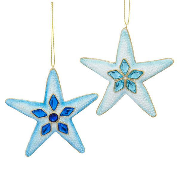 Item 101346 Blue Starfish Gem Ornament