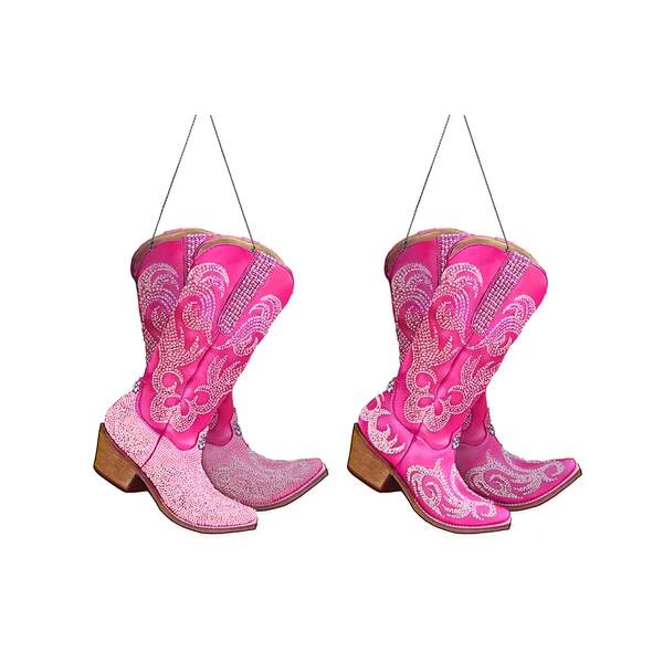 Item 101395 Pink Cowgirl Boots Ornament