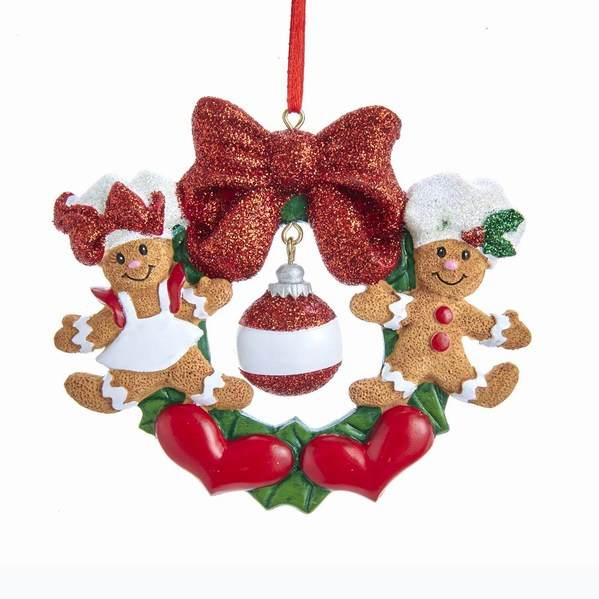 Item 101444 Gingerbread Couple Wreath Ornament