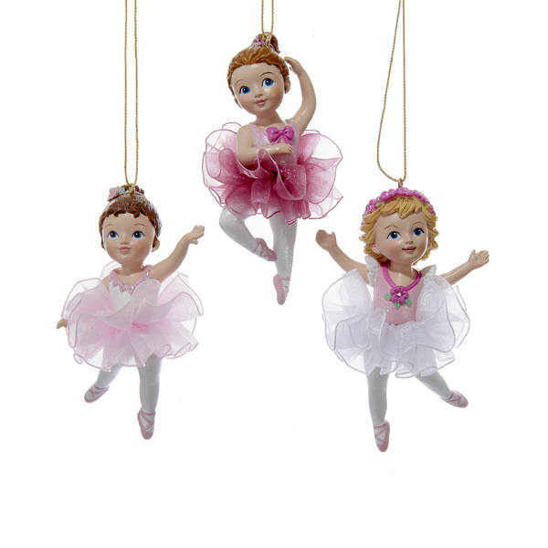 Item 101454 Pink/White Ballerina Girl Ornament
