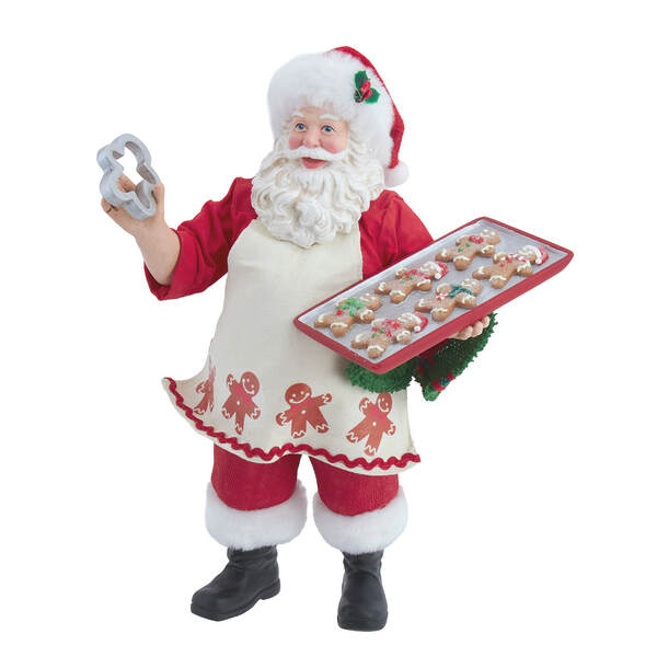 Item 101515 Gingerbread Chef Santa Holding Tray Figure