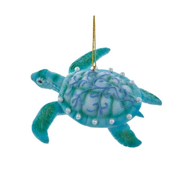 Item 101517 Blue Green Under The Sea Turtle Ornament