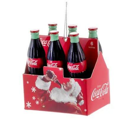 Item 101548 Mini Coca-Cola Six-Pack With Santa Ornament