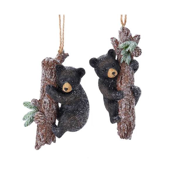 Item 101554 Black Bear Climbing Tree Ornament