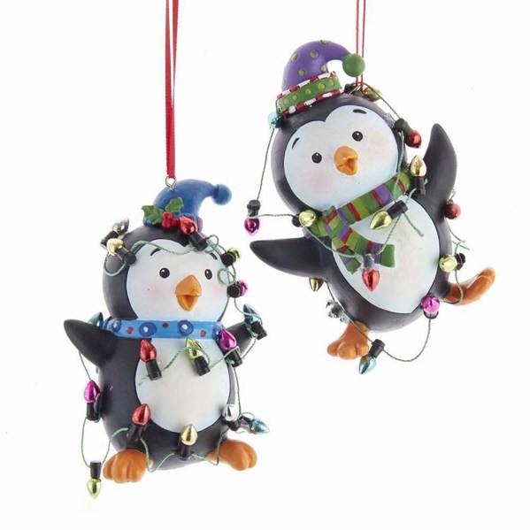 Item 101562 Penguins With Lights Ornament