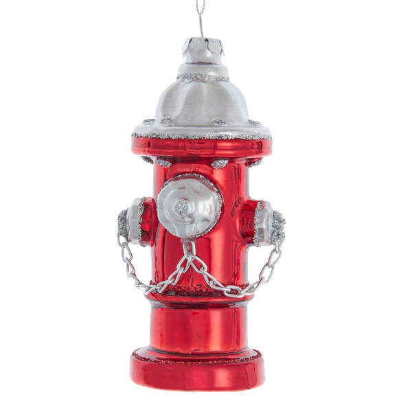 Item 101583 Glass Fire Hydrant Ornament