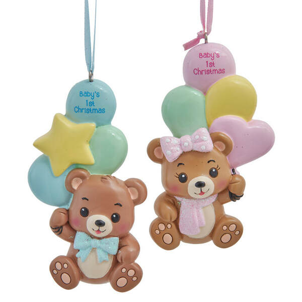 Item 101607 Baby's 1st Christmas Boy/Girl Bears Ornament