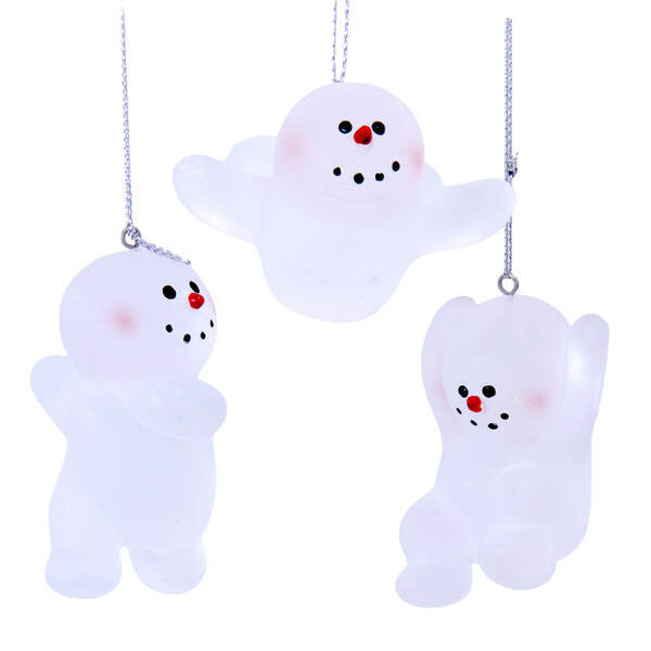 Item 101653 Frosted Snowman Ornament