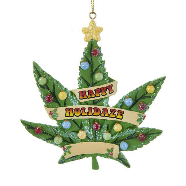 Item 101654 Cannabis Ornament