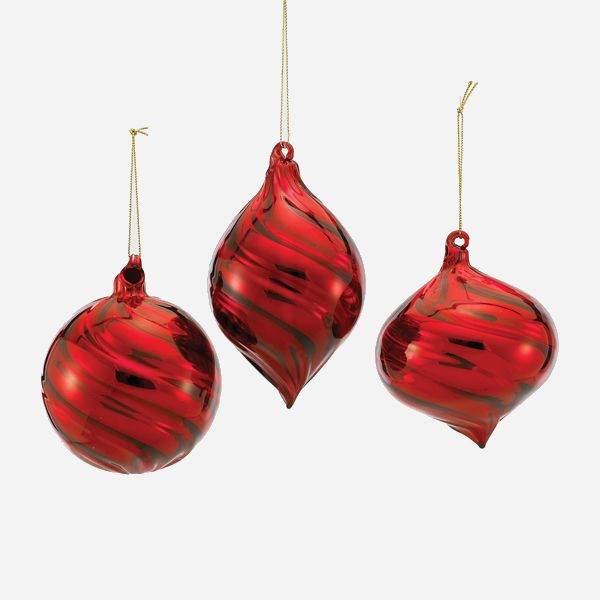 Item 101683 Red Ball/Finial/Onion Ornament